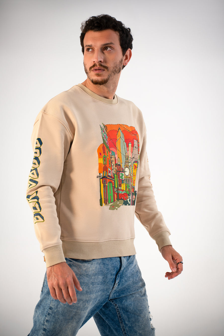 B2B Beige Sweatshirt | BLK Vogue