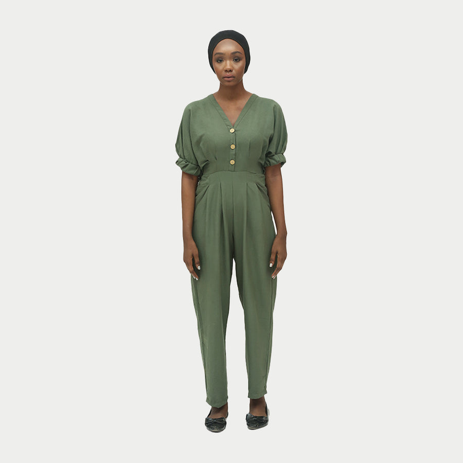 women-green-jumpsuit
