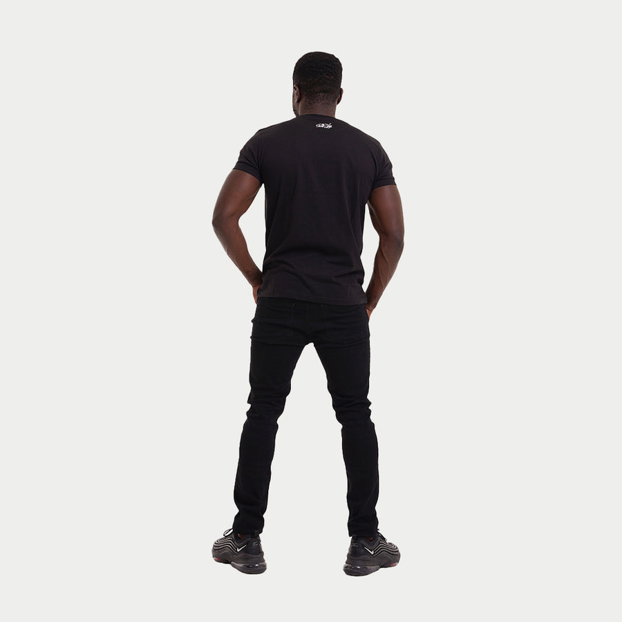 Black Signature Embroided Slim Fit Tee | BLK Vogue