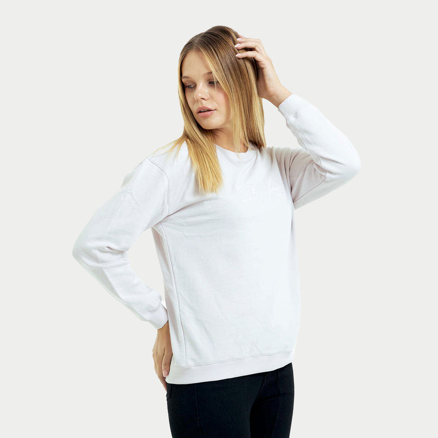 women-white-sweatshirt