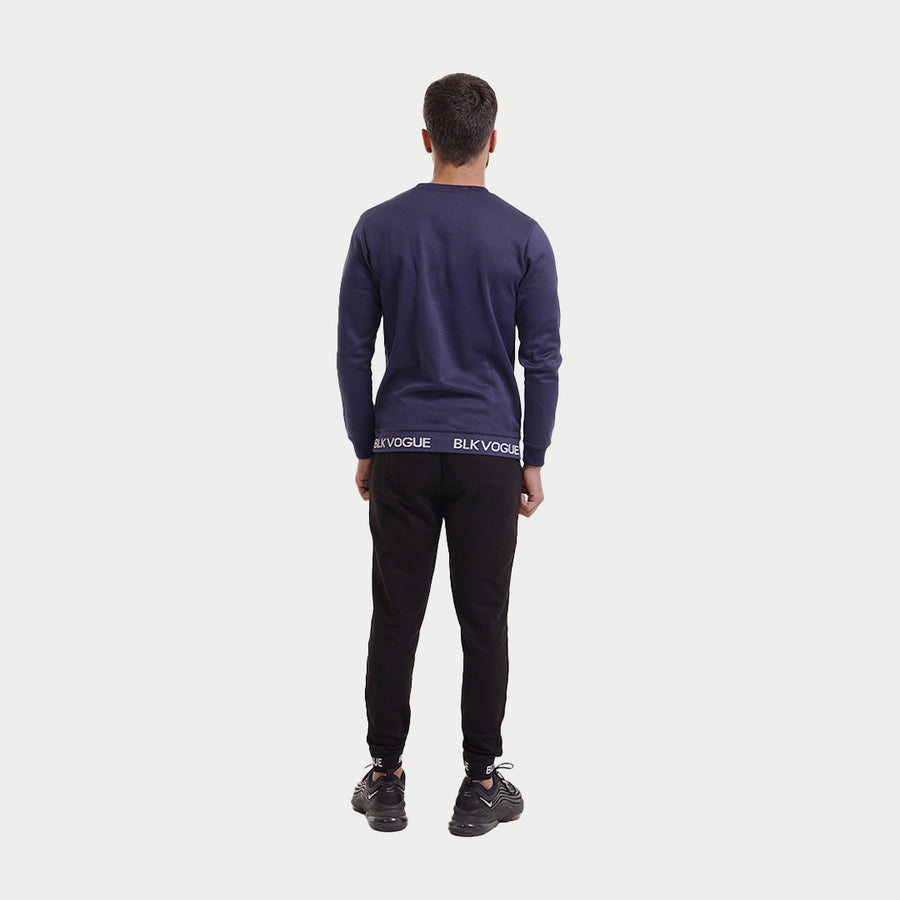Element Tape Crew Neck Sweatshirt Slim Fit | BLK Vogue