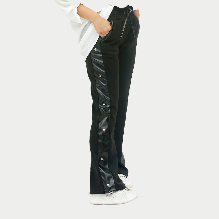 Black wide leg vegan leather pants | BLK Vogue