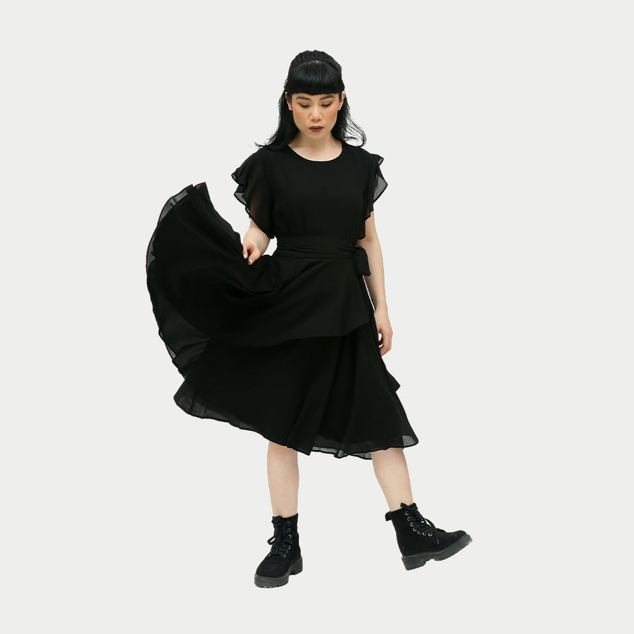 Black Tea Length Dress | BLK Vogue