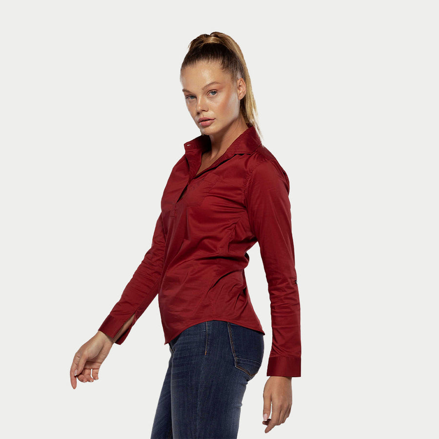 Signature Button Down Red Shirt | BLK Vogue